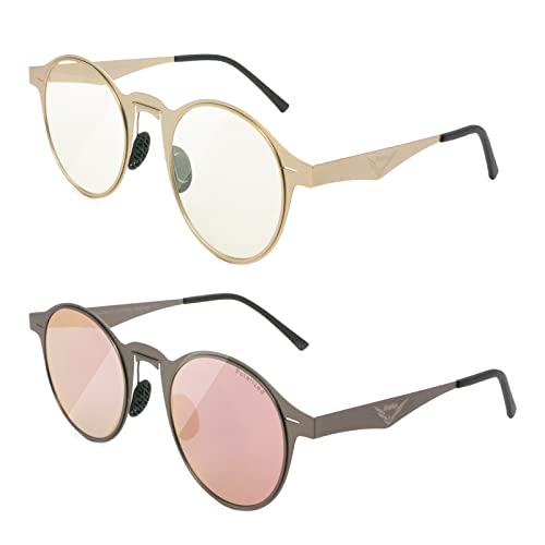 , Ultra Thin Metal Blue Light Block with Night Driving Photochromic Sun and Sunglasses (Combination of 2 Packs) - Main Image