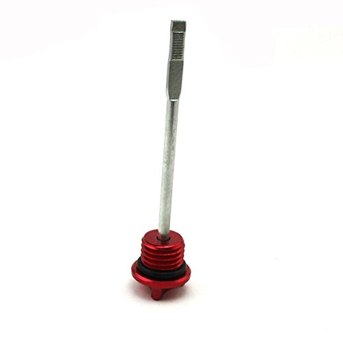 Tc-Motor Cnc Aluminum Red Dip Stick Engine Oil Dipstick For Lifan Yx 125Cc 140Cc 150Cc 200Cc 250Cc Stomp Ycf Imr Thumpstar Gpx Dhz Chinese Crf50 Pit Dirt Bikes/Atv Quad Taotao Sunl Kazuma Roketa #TOP4