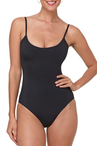 Andie Swim Womens Amalfi One Piece Swimsuit Compressive Bathing Suit Tummy Control Full Coverage Regular Torso Fit - S/Black