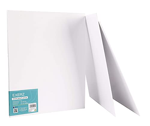 Miniatura 9 de Exerz 40x50cm Paneles De Lienzos 6 Piezas - 0,3cm De Espesor Lienzos 280gsm 100 Algodón - Color Blanco Triple Preparado Libre De Acido Hebra Media - Acrílicos Óleo
