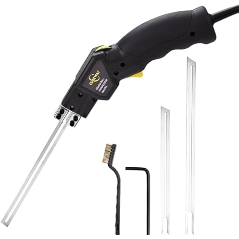 CUBEWAY Foam Cutter Electric Hot Knife Styrofoam Cutter with 10ft Long Cable, Hot Knife Cutting Tool Kit with 2 Heavy-duty Blades(6" and 8") for EPP, EPS, XPS, EVA, EPE, PU, KT Board, Sponge, Nylon Cover
