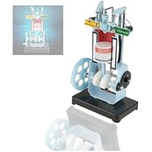 4 Stroke Hand Crank Model Engine Model kit Model Engine Kit Engine Toy for Adults Working Engine Model Kit for Physics Mechanics Experiment Teaching Instrument Science Kits & Toys