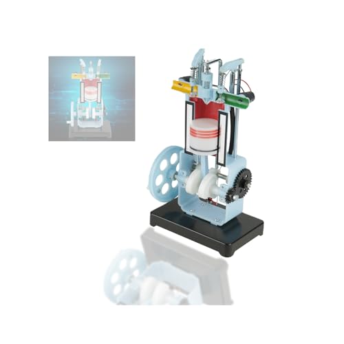 4 Stroke Hand Crank Model Engine Model kit Model Engine Kit Engine Toy for Adults Working Engine Model Kit for Physics Mechanics Experiment Teaching Instrument Science Kits & Toys