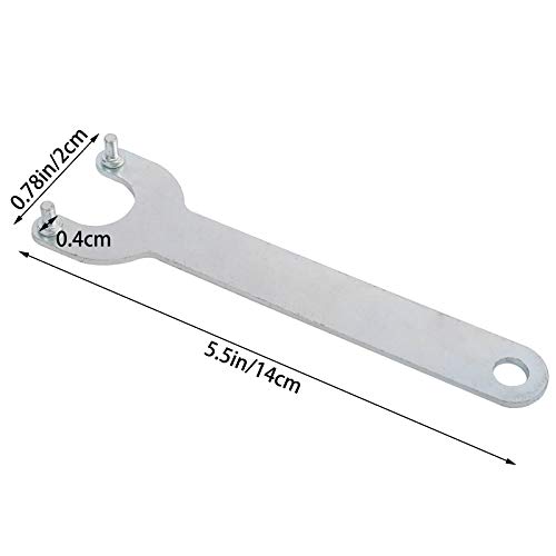 Werkweit Grinder Angle Spanner Wrench Flange Nut Kit, 1Pcs Angle Grinder Flange Wrench And 6Pcs Flange Nuts, Compatible With Dewalt Bosch Black Decker Ryobi Makita(4.5" 5" 5/8-11) #TOP1