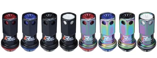 KYO-EI (���i�Y��) �z�C�[�����b�N�i�b�g Racing Composite R40 iCONIX �y M12 x P1.25 �z �����L���b�v�t �y �u���b�N/�u���b�N �z RIF-13KK
