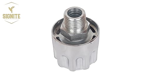 Image of Signite Hydraulics Breathers Cap 3 /8 inch, Heavy Duty Breather Tank Oil Cap,Metal Vent Breather Cap for Reservoir Tank Filter, Gearboxes 40 Micron Filtration Threaded Chrome Steel Alloy 3 /8 NPT