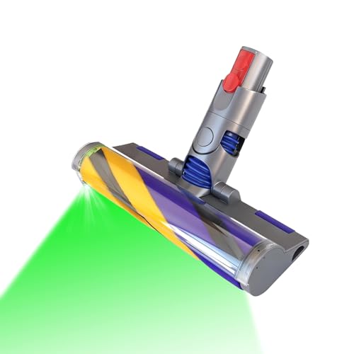 Cepillos para aspiradoras Dyson V12 Detect Slim y Dyson V10 Digital Delgado. Estos cepillos cuentan con cerdas suaves y una luz LED verde de cobertura completa. para parquet y moquetas.
