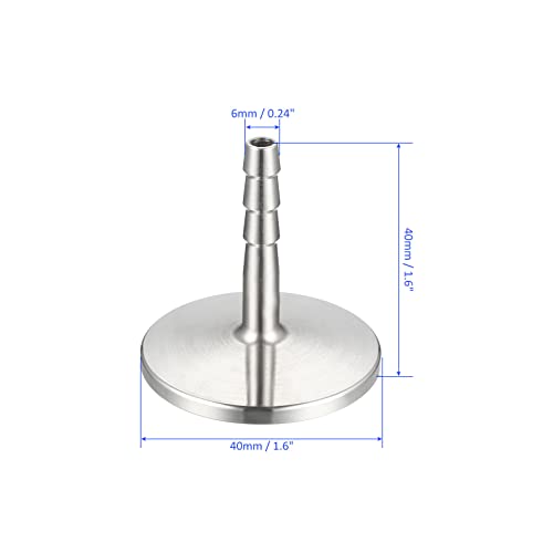 M METERXITY Clamp Hose Adapter - 1/4" OD Stainless Steel Hose Barb Pipe Fitting Apply to Hose Connection(1.575" Flange) - Image 3