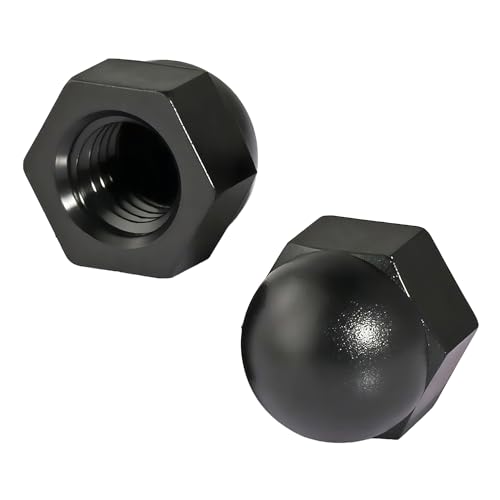 Ctyjia 25 Stück Sechskant Schutzkappen mit Innengewinde, M4 Schutzkappen für Schrauben, Schutzkappen aus Kunststoff, Schraubenkappen, Schwarz