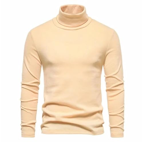 Men's Winter Turtleneck Sweater Fashion Slim Fit Knitted Solid Color Casual Pullover2