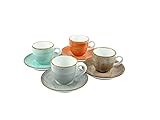 Dieses 8-tlg. Espresso Set besteht aus: -4 Espressota-ssen 8 cl -4 Unterta-ssen