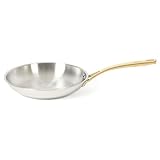 WHAT'S IN THE BOX: One 9.5-inch stainless steel frying pan BUILT TO LAST: 18/8 stainless steel construction promotes durability, elegance, and performance - perfect for everyday sautéing, searing, frying and more sans any metallic aftertaste IMPACT-B...
