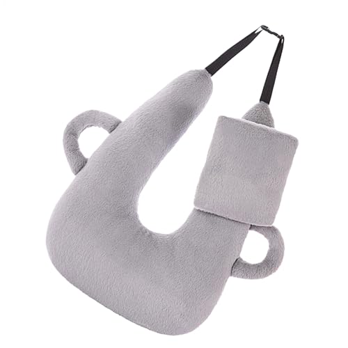 Ziabxhn Almohada de viaje para coche, almohada multifuncional en forma de U, soportes de asiento trasero y cuerpo, 23.62 x 16.93 pulgadas, fácil de usar, portátil para niños y adultos