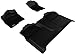 3D MAXpider - L1CH04701509 Complete Set Custom Fit All-Weather Floor Mat for Select Chevrolet Silverado Models - Kagu Rubber (Black)
