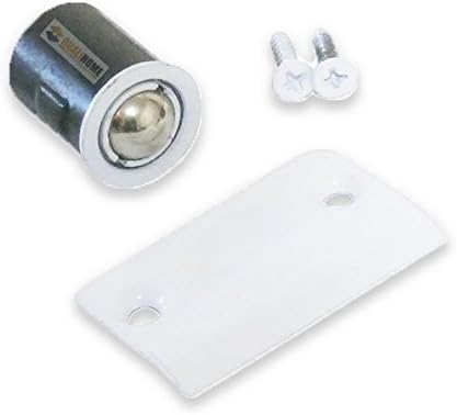 Qualihome Drive-in Closet Door Ball Catch, with Strike Plate (White)