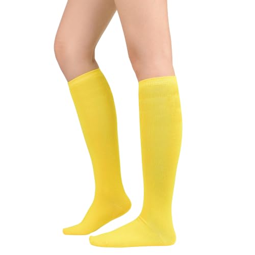 Century Star Yellow Knee High Long Socks-Tube Long Stockings for Women
