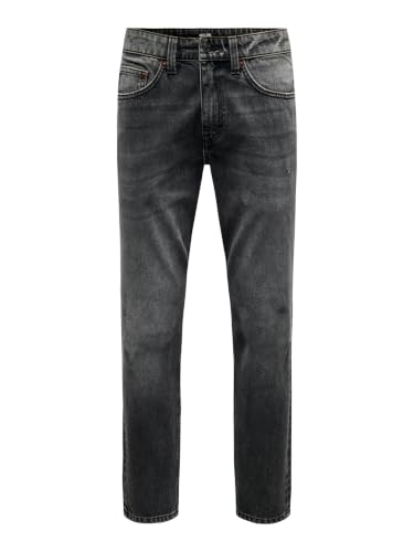 ONLY & SONS Męskie dżinsy o luźnym kroju, krój ONSYOKE, Washed Black, 28W / 34L