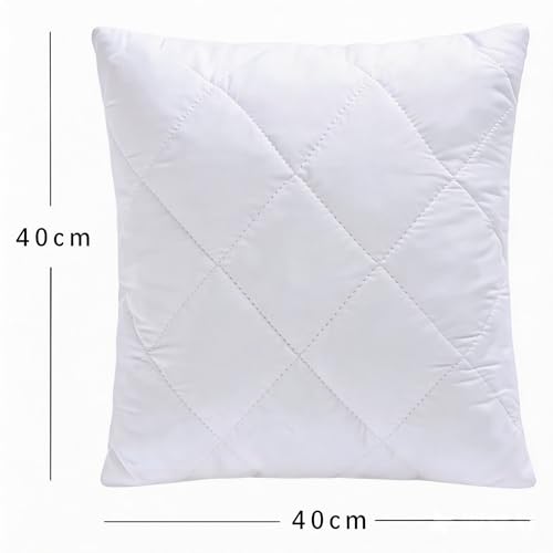 Makimoo Kopfkissen 2er Set, Kissen für Bett und Dekokissen, Polyester Innenkissen Füllkissen for Sofakissen Zierkissen (40 x 40 cm)