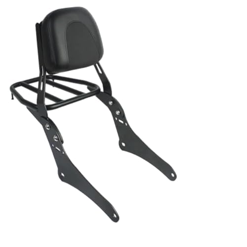 Sissy bar amovible haut de gamme avec coussin d'appui et porte-bagages métal