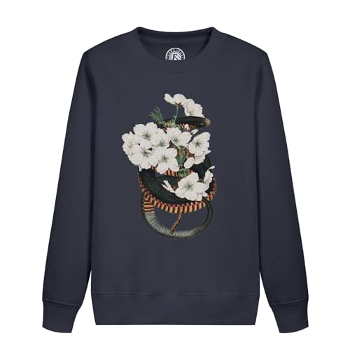 Sweatshirt enfant jasmin serpent au motif collage nature et fleurs vintage streetwear