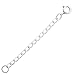 Sterling Silver Curb Chain, 2 Inch Necklace Extender With Spring Ring Clasp