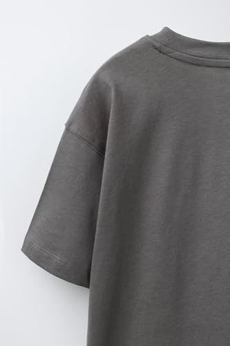 Image of Alan Jones Clothing Boys Oversized Cotton Printed T-Shirt | Round Neck, Short Sleeves, Casual Wear