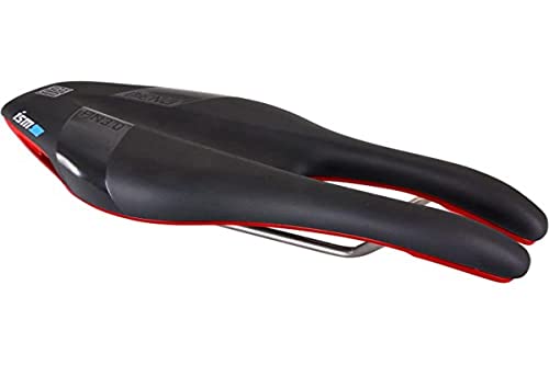 ISM PN 3.0 Black with Red Base Unisex Adult Saddle, Standard, noire