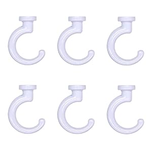 6 Sets Large Swag Ceiling Hooks Heavy Duty Swag Hook with Hardware for Hanging Plants Ceiling Installation Cavity Wall Fixing (White)