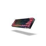 Ghost K1 –Pewdiepie Edition Plastic Keyboard - Gateron Red Switches - Custom Pewdiepie PBT Keycaps...
