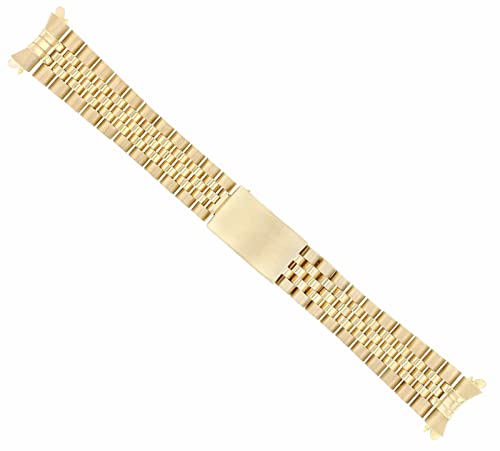 Ewatchparts 19mm 14K YELLOW GOLD JUBILEE WATCH BAND BRACELET COMPATIBLE