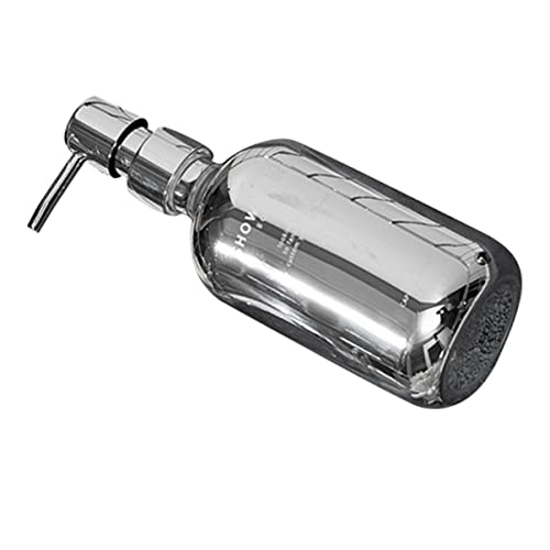 FRCOLOR Elegante Botella de Champú Plateada de Repuesto Dispensador de Loción de 500 Ml Fácil de Rellenar