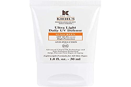 Kiehl’s Ultra Light Daily UV Defence SPF 50 PA++++, Lightweight Facial Sunscreen, Pollution Protection, UVA/UVB Protection