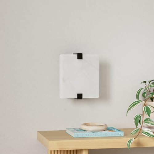 Image of Progress Lighting LED Alabaster Stone Black ADA Wall Sconce 8.50x8.00x8.00