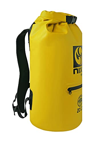 NIXY Premium mochila seca impermeable 20L / 30L para actividades al aire libre (amarilla, 20L) miniatura 2