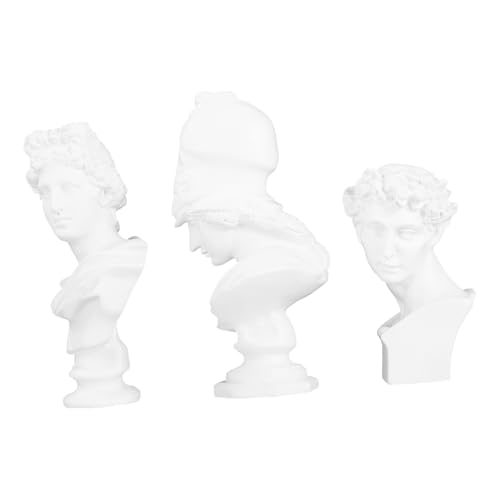 Cabilock 3 Stück Griechische Harz Büstenstatue Mythologie Figurine Skulptur Wohn Und Bürodekoration Kompakt Farbecht