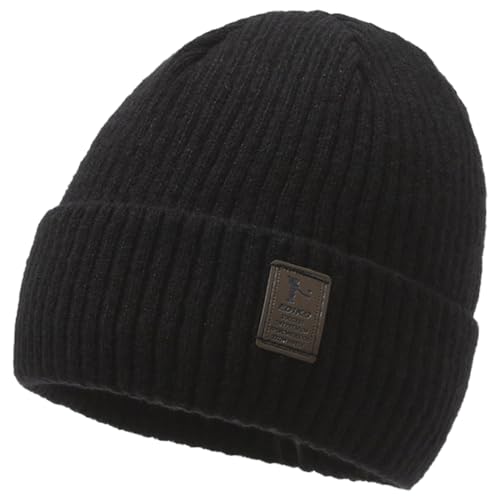 ZKGYUS Gorro de Forro Polar, Gorro de Invierno, Otoño Invierno Hecha Punto Gorrito, Gorro de Punto para Hombre y Mujer, Beanie de Lana Clásico, Gorro de Calavera, para Trabajo, Deporte, Bicicleta