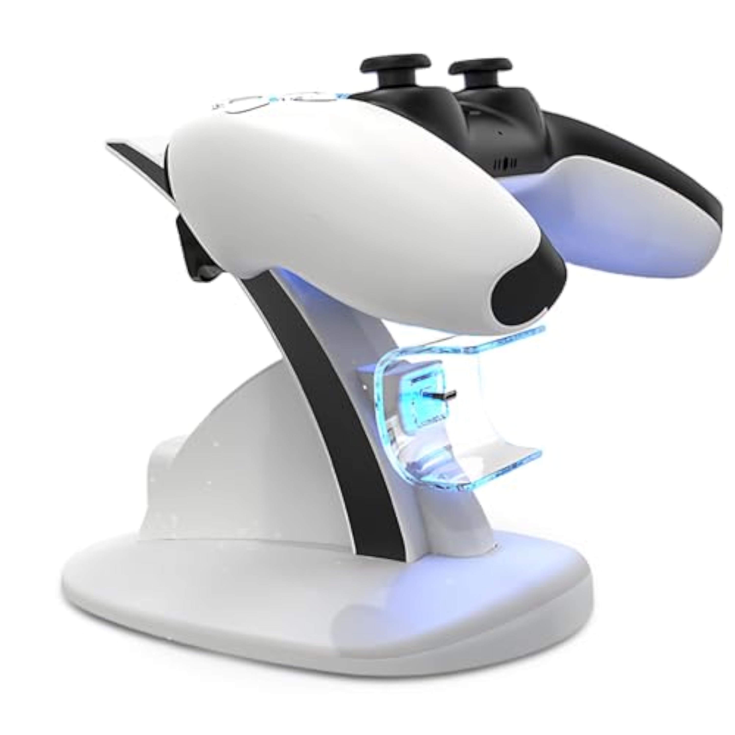 HOSPAOP Estación de carga para controlador PS5, cargador de controlador dual USB, carga rápida PS5, estación de carga con cable de carga, accesorios para PlayStation 5