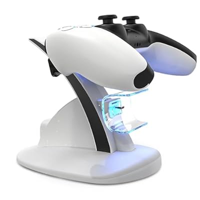 HOSPAOP Estación de carga para controlador PS5, cargador de controlador dual USB, carga rápida PS5, estación de carga con cable de carga, accesorios para PlayStation 5 | Ya disponible en tu tienda friki favorita! En mundofriki.es!
