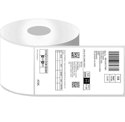 Image of Direct Thermal Shipping 400 Labels Printer Sticker Roll, Pack of 1 (3 x 5 inch)