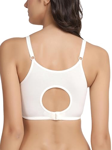 Image of Inner Sense Organic Cotton Bamboo Nursing Bra for Women I Non Padded Feeding Bra with Keyhole Back Design and Wire Free I Maternity Innerwear with Full Coverage