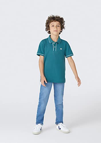 Calça Jeans Infantil Menino Slim Com Elastano Azul Médio 006