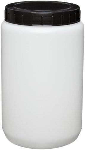 Kartell 226415-1500 HDPE Cylindrical 1500mL Lab Specimen and Storage Jar, with Cap (Pack of 10)