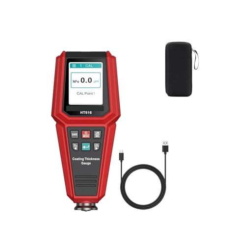 HT616 Medidor de Espesor de Recubrimiento para Automóvil 0-1500UM Medidor de Espesor de Pintura de Película para Autos Guarda Datos de Calibración en Grupos miniatura 1
