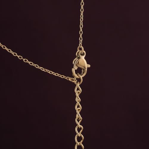 Image of PALMONAS 18k Gold Plated Golden Cross Necklace for Women - Gift for Girls & Women | Waterproof & Anti-Tarnish Necklace