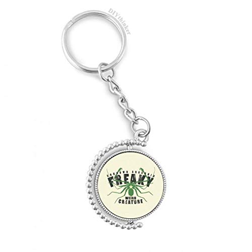 Porte-clés motif araignée verte et étoile pour sac et trousseau