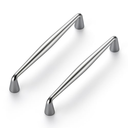 Image of Ravinte 5 Pack 5 Inch Polished Chrome Kitchen Cabinet Handles Solid Zinc Alloy Cabinet Pulls Cupboard Hardware Drawer Handles