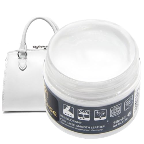 Leather Color Restorer - Recoloring Balm & Leather Repair Cream, Multipurpose Leather Furniture Frimage,Leather Restoration Cream for Shoes, Bags, Sofas, Jackets, Car Interior, white, Se référer au