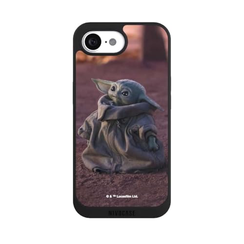 Custodia compatibile con Apple iPhone 16e Cover compatibile con MagSafe NIVOpure Nero Star Wars Baby Yoda The Child