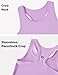Hvididan Girls Purple Tank Tops Size 10-12 Athletic Tank Tops Racerback Sleeveless Crewneck Crop Top Workout Running Dance Yoga