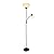 Simple Designs LF2000-BLK Mother-Daughter Floor Lamp with Reading Light, Black